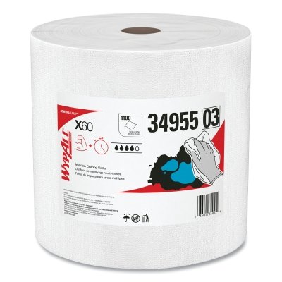 WYPALL X60 TERI WIPER JUMBO ROLL WHT 1-100 PER R